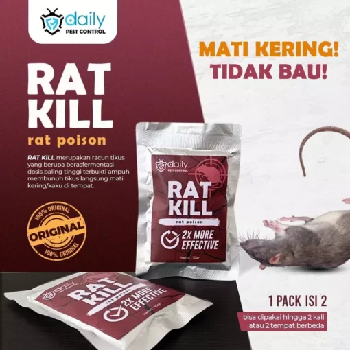 PEMBASMI HAMA TIKUS | RACUN TIKUS MATI KERING DAILY RAT KILL AMPUH TIDAK MENINGGALKAN BAU