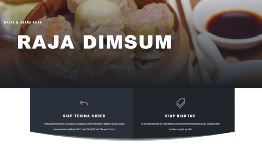 Template WordPress Landing Page Food / Resto