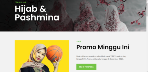 Template WordPress Landing Page Hijab / Fashion