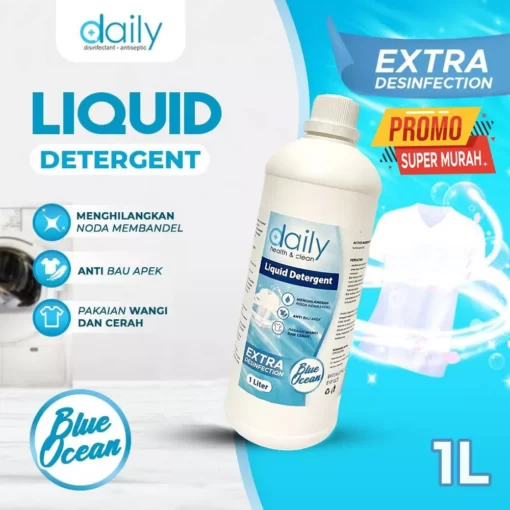 DETERJEN CAIR PREMIUM LAUNDRY LIQUID DETERGENT DAILY 1 LITER